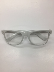 Clear with White Frame - Novelty Glasses